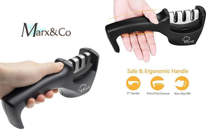 Knife Sharpener 3 Stage Tungsten Diamond & Ceramic