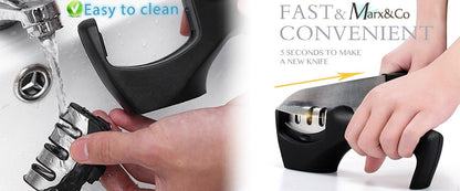 Knife Sharpener 3 Stage Tungsten Diamond & Ceramic