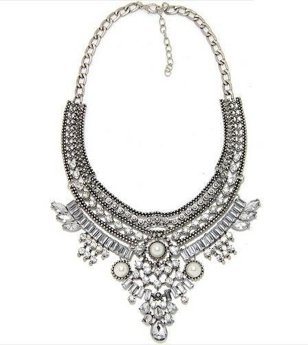 Elegant Vintage Women DYLA Brand Chain Chunky Statement Mtal Silver Color Necklace Pendants Jewelry Factory Price - Balma Home