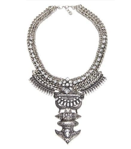 Elegant Vintage Women DYLA Brand Chain Chunky Statement Mtal Silver Color Necklace Pendants Jewelry Factory Price - Balma Home