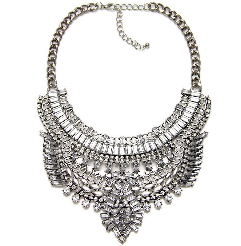 Elegant Vintage Women DYLA Brand Chain Chunky Statement Mtal Silver Color Necklace Pendants Jewelry Factory Price - Balma Home