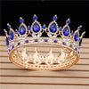 Image of Royal Queen & King Crown with Zirconia and Cross for Wedding king crowns for sale