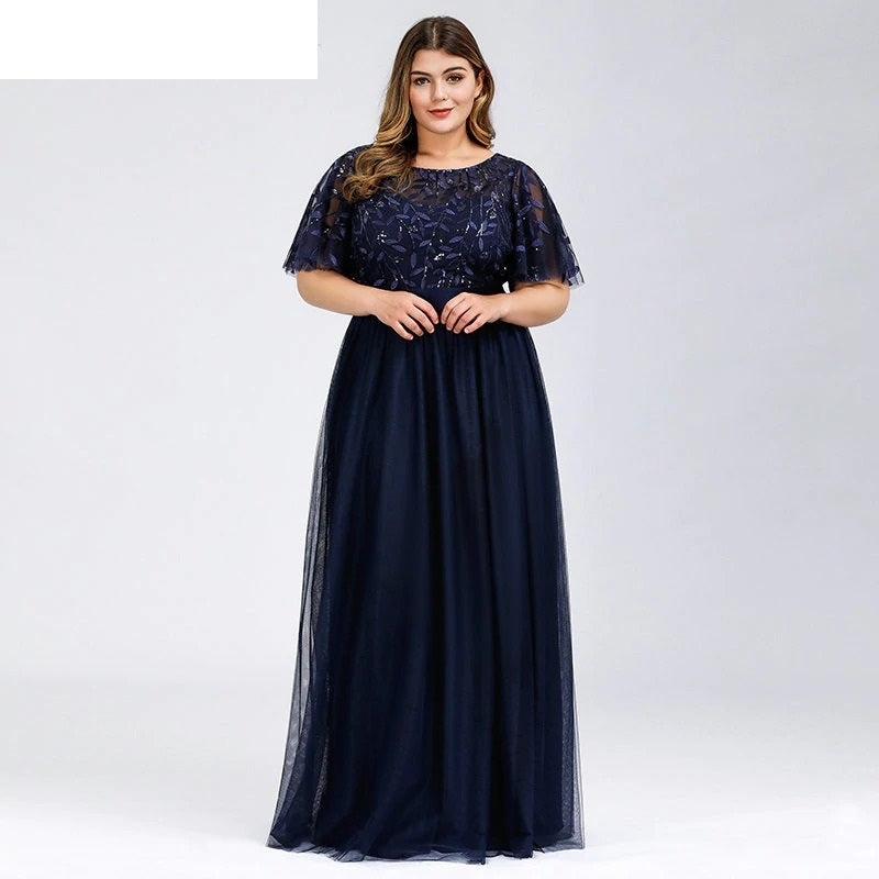 Plus Size Sequined Evening Dresses