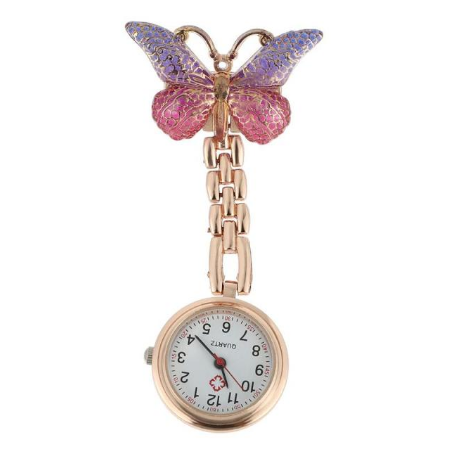 Butterfly-Shaped Watch Nursing Delicate Pocket Fob Watches Precise Travel Time