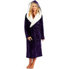 Image of Women Bathrobe Cotton Flannel Wrap Robe