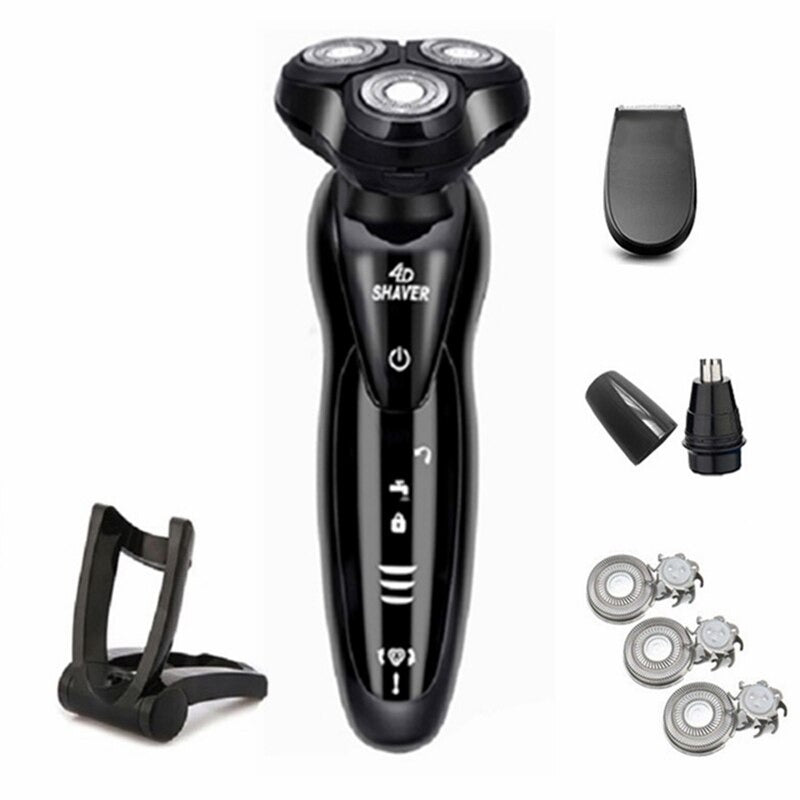 Silver PRO Head and Face Shaver (USB Charging Cable)
