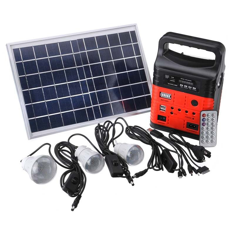 Portable Solar Generator Outdoor Power Solar Panel  LED Lighting System