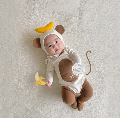 Little Monkey Baby Costume Baby Boy Halloween Costume Top Banana