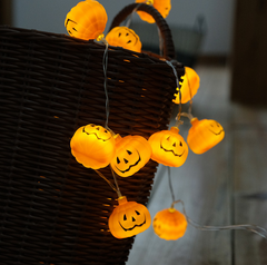 10 LED Horror String Lights Halloween Lights Pumpkin Lights Outdoor Decoration For Home