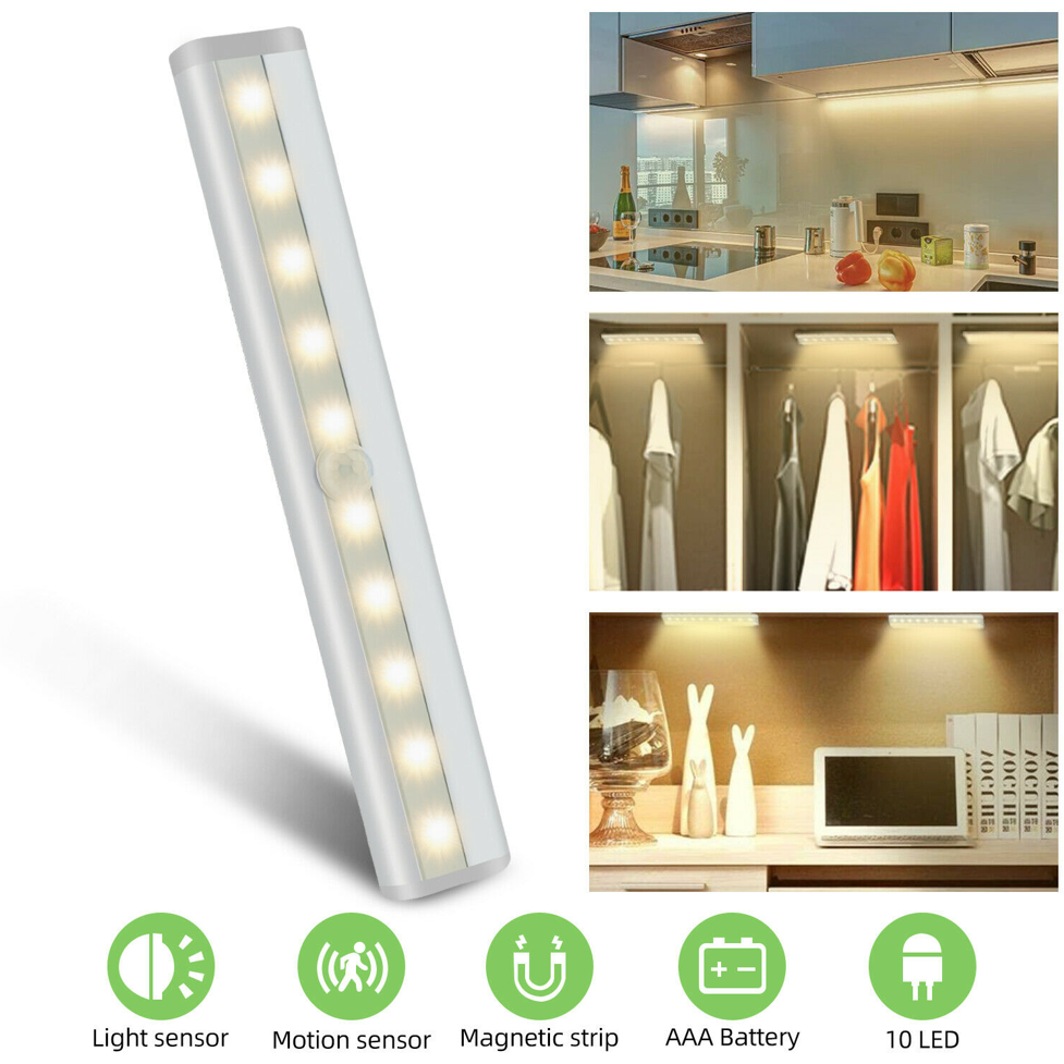 Wireless Cabinet Lights LED Strip Under Cabinet Lighting Hardwired Closet Kitchen Night Lamp