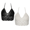 Image of 2pcs Sexy Crocheted Crop Tops Women Beach Brochet Halter Top Bralette Backless Summerwear