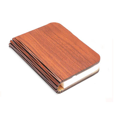 Lamp Book Portable 3 Colors 3D Creative LED Light Book Wooden 5V USB Rechargeable & Foldable