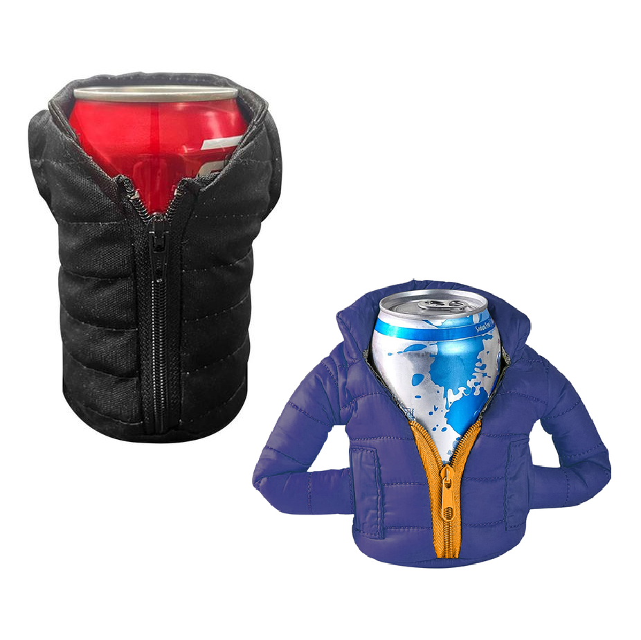 2Pcs Can Cooler Cold Beer Coats Insulated Life Jacket Cover Secret Hide A Beer Slim Can Cooler