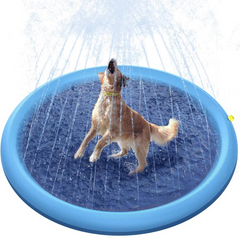 100cm Pet Sprinkler Splash Pad For Dogs Cooling Mat Inflatable Dog Water Park Bathtub