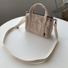 Image of Mini Tote Bag Canvas Girls Purses Handbags Crossbody Mini Bags Interior Pocket With Zipper