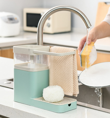Multifunctional Kitchen Soap Dispenser Kitchen Sponge Holder Press Liquid Soap Box Organizer Kitchen Tools
