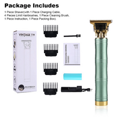 USB Cordless Hair Clipper Finishing Machine Electric Professional Hair Trimmer T-Outliner