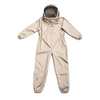 Image of Professional Ventilated Bee Suit Full Body With Leather Gloves Beekeeping Suit Coffee Color