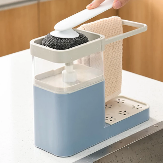 Multifunctional Kitchen Soap Dispenser Kitchen Sponge Holder Press Liquid Soap Box Organizer Kitchen Tools