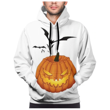 Halloween Hoodies Theme Cartoon Print Street Punk Style Horror Merch Fashion Halloween Horror Hoodie