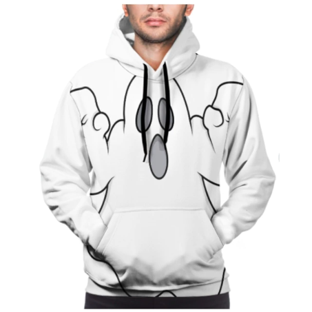 Halloween Hoodies Theme Cartoon Print Street Punk Style Horror Merch Fashion Halloween Horror Hoodie