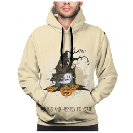 Halloween Hoodies Theme Cartoon Print Street Punk Style Horror Merch Fashion Halloween Horror Hoodie