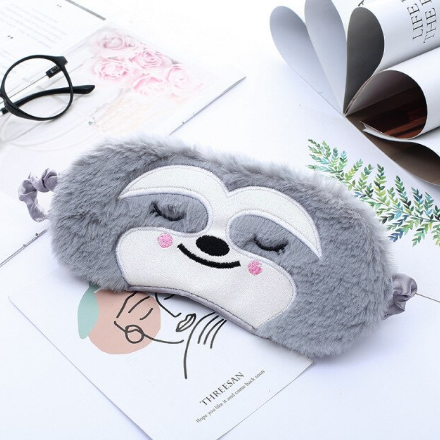 Eye Cover For Sleep Cute Sloth Plush Cartoon Travel Rest Eye Shade For Sleep Kid Sleep Aid