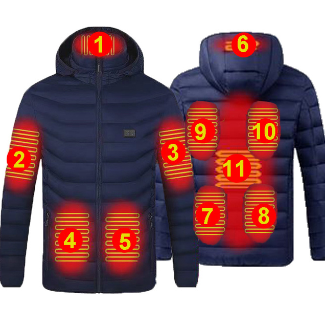 USB Charged Heated Jacket Warm Thermal Coat Vest Jackets Heat Clothing For Autumn & Winter