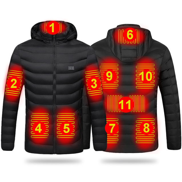 USB Charged Heated Jacket Warm Thermal Coat Vest Jackets Heat Clothing For Autumn & Winter