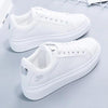 Image of Ladies White Platform Trainer Casual Shoes
