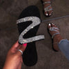 Image of rhinestone flat sandals for women