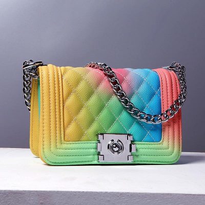 Cross-Body Rainbow Purse Handbag