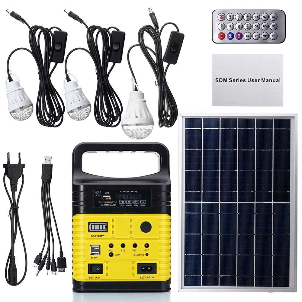 Portable Solar Generator Outdoor Power Solar Panel  LED Lighting System