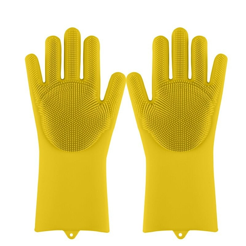 Magic Silicone Dishwashing Gloves Scrubber