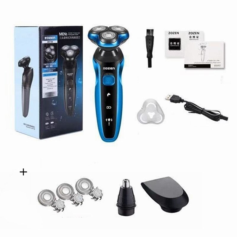 Silver PRO Head and Face Shaver (USB Charging Cable)