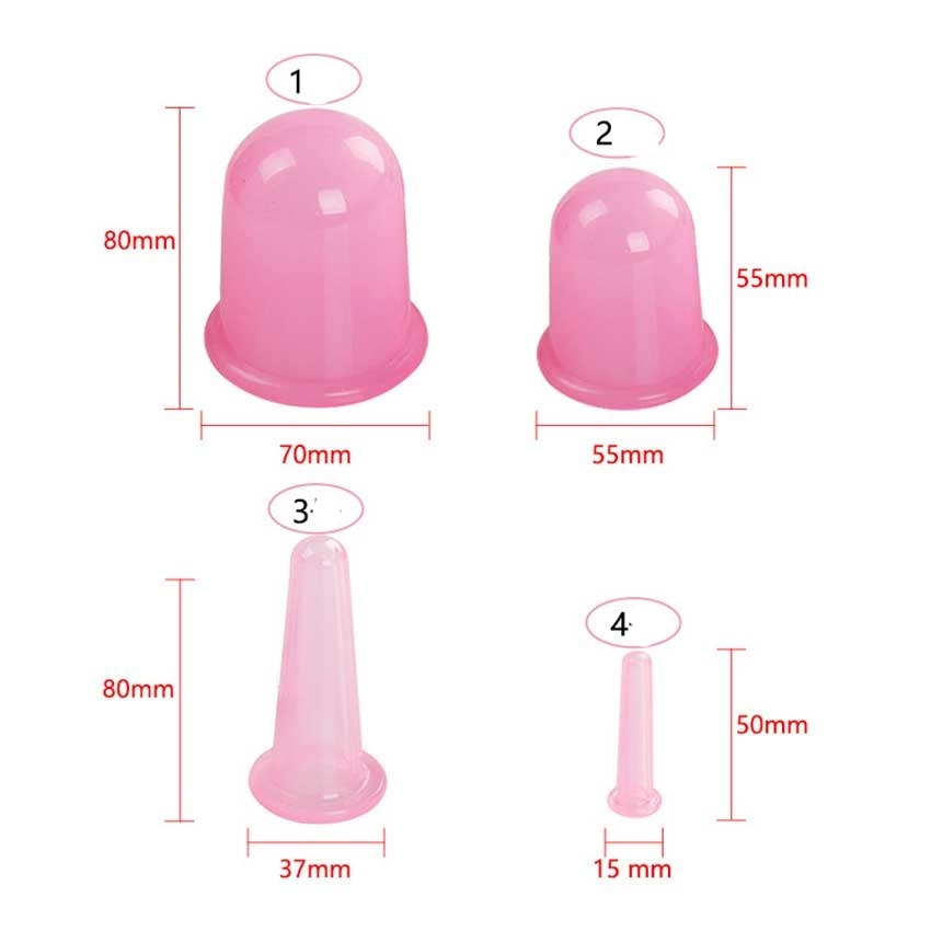 4 Pcs Facial Cups  Facial Cupping Set