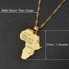 Gold Africa Necklace l African Jewelry