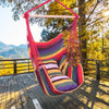Image of Brazilian Hammock Chair Hanging Rope Swing, Red
