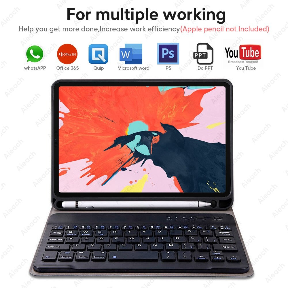 Backlit Keyboard iPad Case 360 Rotatable