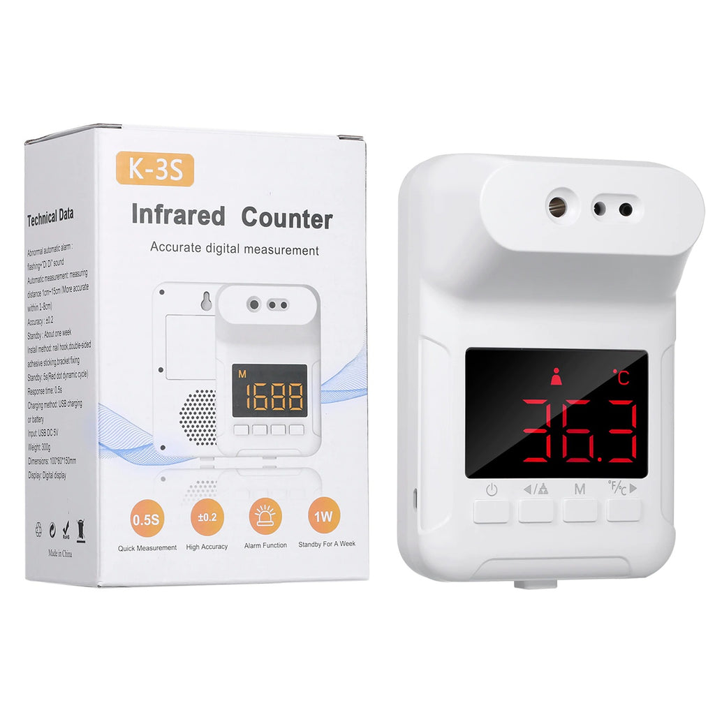 Wall Mounted Non Contact Forehead Touchless Thermometer
