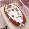 Image of Baby Nest Bumper Sleepy Head Pillow Portable Baby Crib