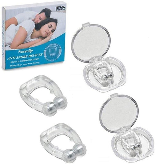 4 Pcs Silicone Magnetic Anti Snore Device Snorign Aids