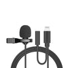 Image of Portable Clip-on Lapel Cell Phone Microphone Mini Microphone USB-C Type 3.5 Jack and iOS