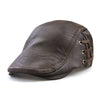 Image of Leather Hats for Men Retro Style Cap