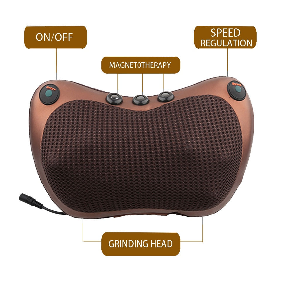 Car Home Cervical Shiatsu Heated Neck Massager Neck and Shoulder Massager for a Home Massage Therapy