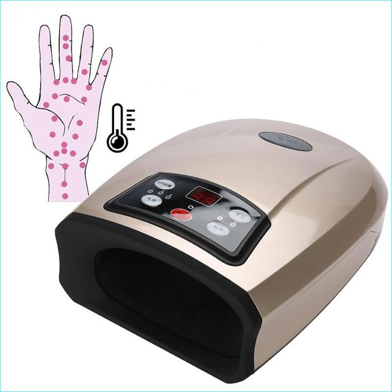 Heated Hand Massager for Arthritis Physiotherapy Equipment Pressotherapy Palm Massage Device Air Compression Finger Massager