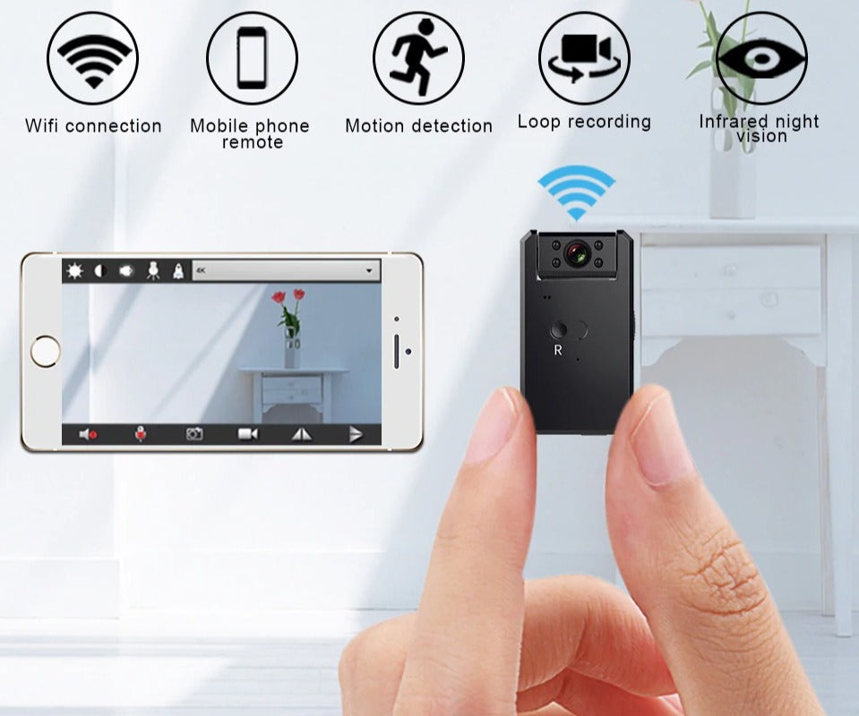 4K Mini Camera WiFi Smart Wireless Camcorder IP Hotspot HD Night