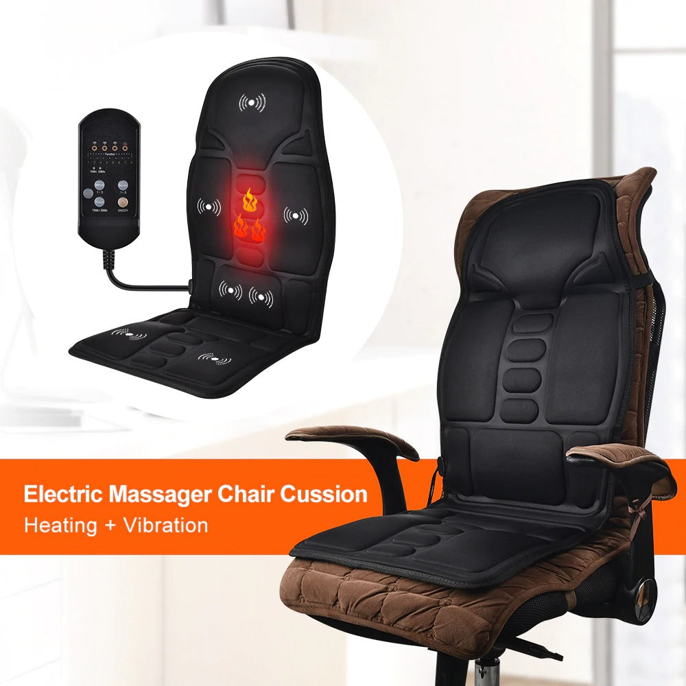 Electric Massage Chair Pad Home Office Lumbar Waist Pain Relief