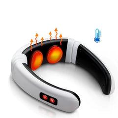 Electric Neck Massager with Pulse Back Pads Infrared Heating Pain Relief Tool Neck and Shoulder Massager