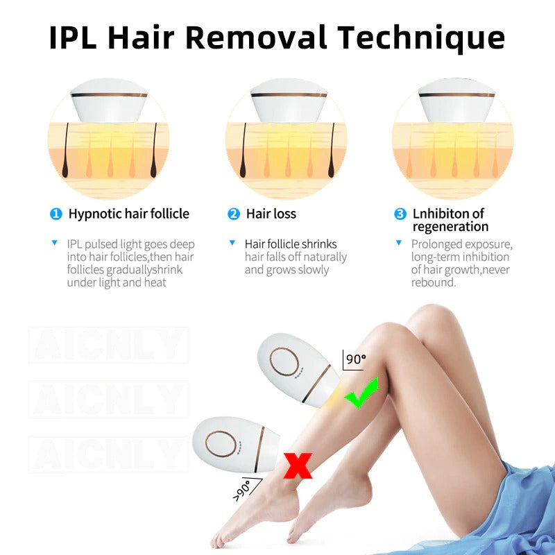 IPL Laser Hair Removal Handset With 500000 Flashes